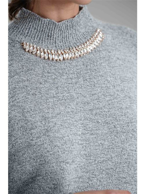 Maglia in misto lana brand unique | BUW24022GRAY