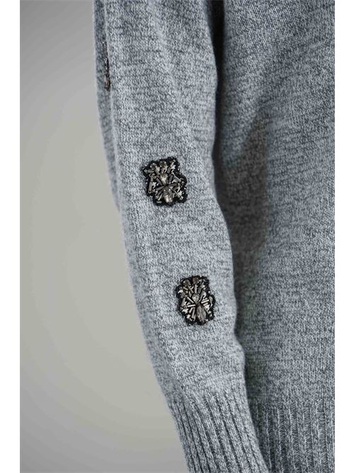 Maglia in misto lana brand unique | BUW24022GRAY