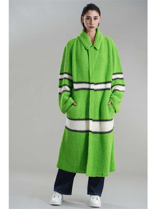 Cappotto in maglia brand unique | BUW24057GREEN
