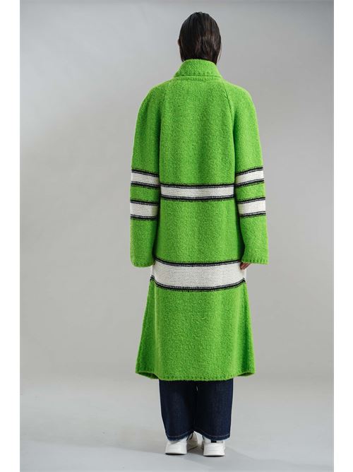 Cappotto in maglia brand unique | BUW24057GREEN
