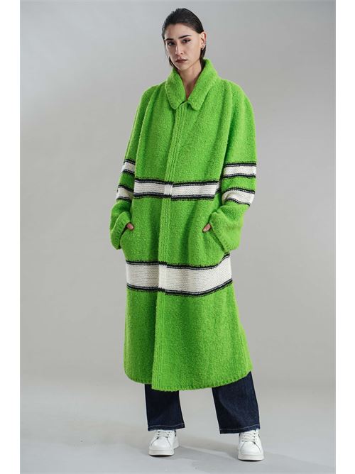 Cappotto in maglia brand unique | BUW24057GREEN
