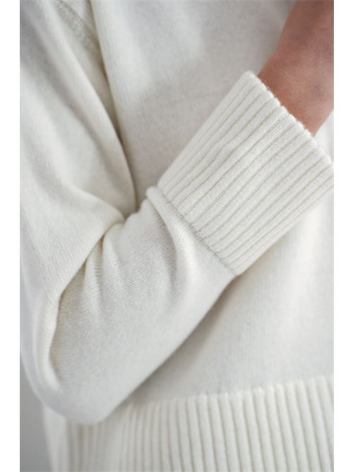 Cardigan in misto lana brand unique | BUW24612NATURALE