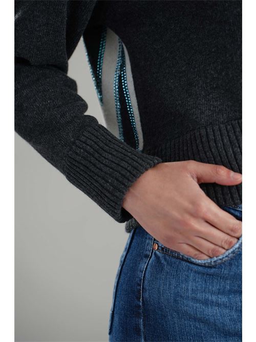 Cardigan in misto lana brand unique | BUW24612STRET