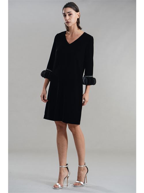 Abito in velluto Clips | M0709648NERO