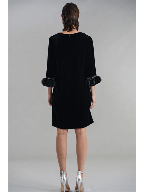 Abito in velluto Clips | M0709648NERO