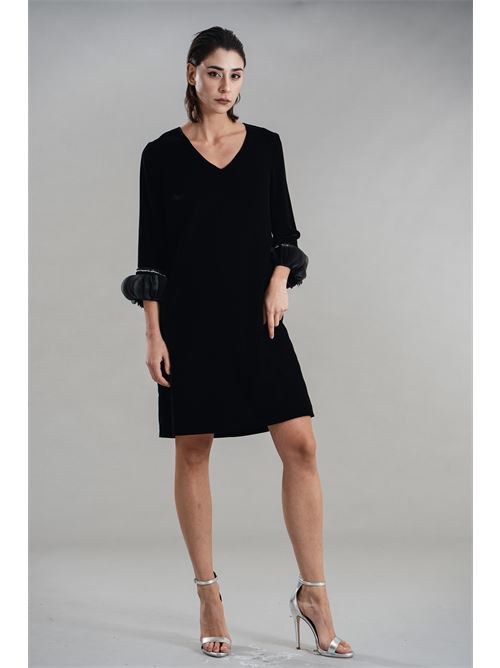 Abito in velluto Clips | M0709648NERO