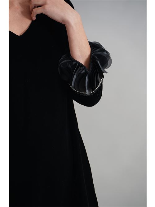 Abito in velluto Clips | M0709648NERO