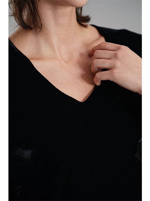 Abito in velluto Clips | M0709648NERO