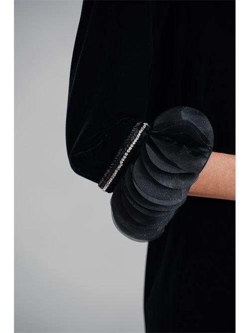 Abito in velluto Clips | M0709648NERO