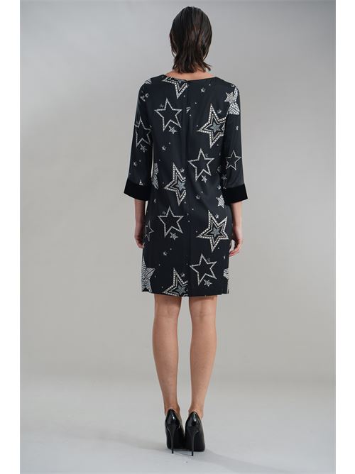 Abito in raso Clips | P0364194NERO