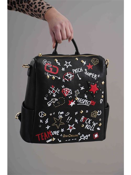 Zaino con stampa Gio Cellini | HH081NERO