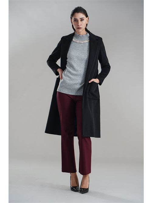 Cappotto con cintura Juuu concept | 8006NERO