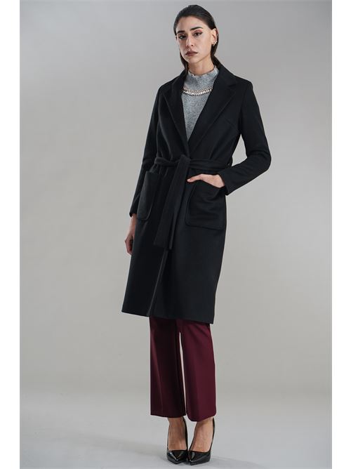Cappotto con cintura Juuu concept | 8006NERO