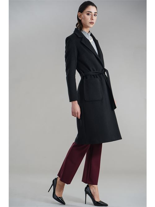 Cappotto con cintura Juuu concept | 8006NERO