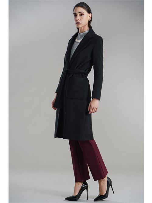 Cappotto con cintura Juuu concept | 8006NERO