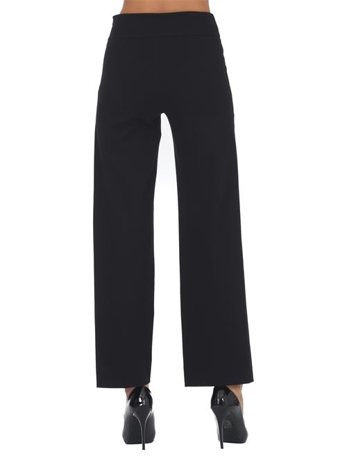 Pantalone in punto milano LANACAPRINA | 9215NERO/LATTE