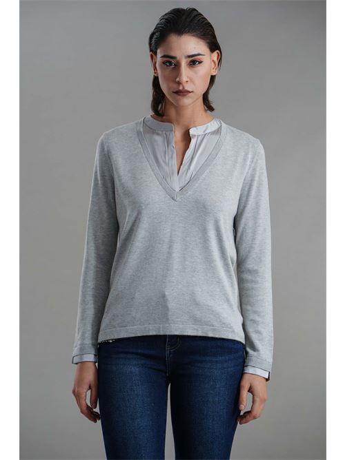 Maglia in viscosa Maida Mila Milano | M1080GRIGIO