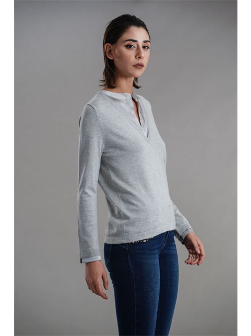 Maglia in viscosa Maida Mila Milano | M1080GRIGIO