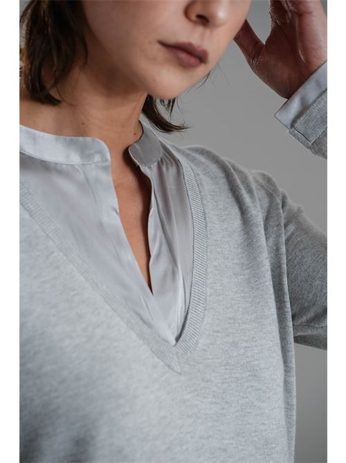 Maglia in viscosa Maida Mila Milano | M1080GRIGIO