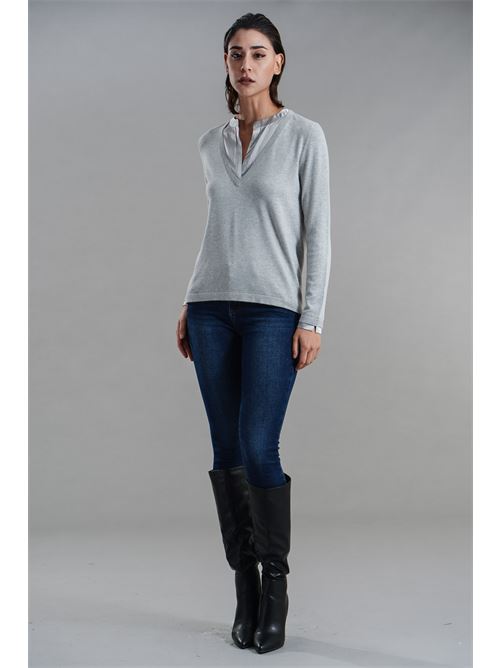 Maglia in viscosa Maida Mila Milano | M1080GRIGIO