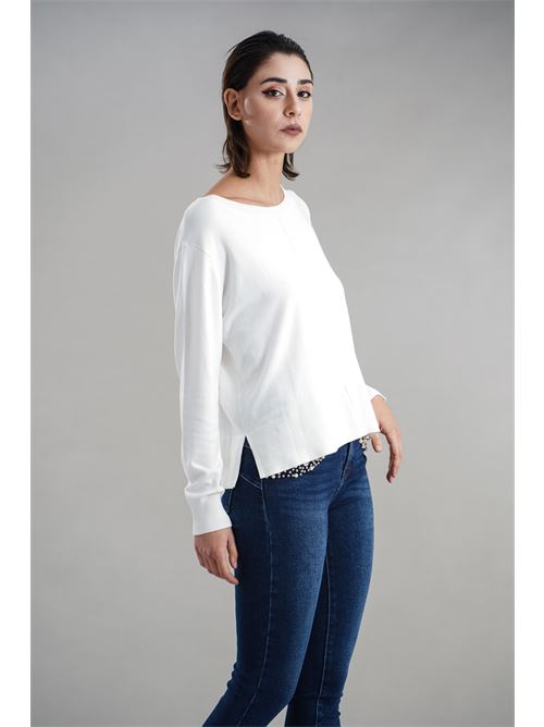 Maglia in viscosa Maida Mila Milano | M1091BIANCO