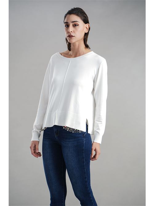 Maglia in viscosa Maida Mila Milano | M1091BIANCO
