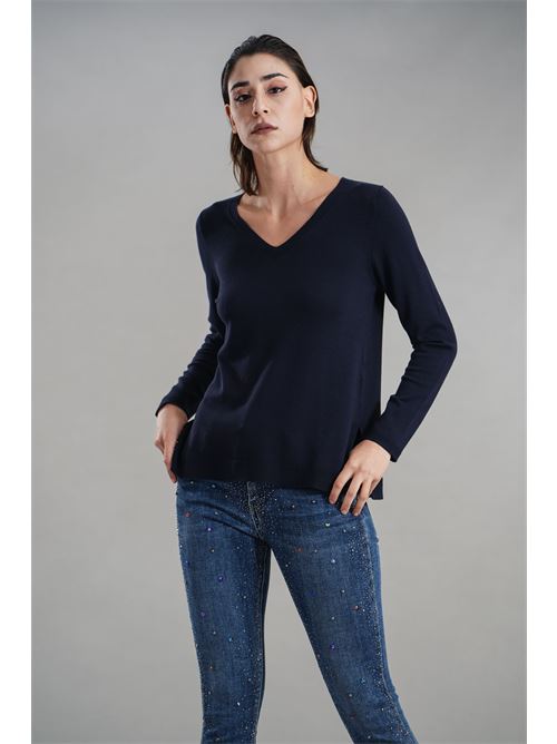 Maglia in viscosa Maida Mila Milano | M1094BLU