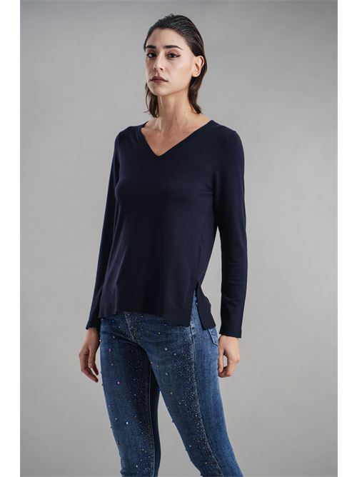 Maglia in viscosa Maida Mila Milano | M1094BLU