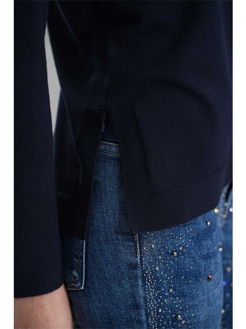 Maglia in viscosa Maida Mila Milano | M1094BLU