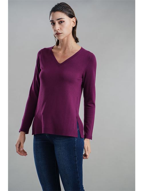 Maglia in viscosa Maida Mila Milano | M1094MELANZANA