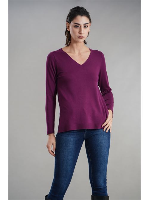 Maglia in viscosa Maida Mila Milano | M1094MELANZANA