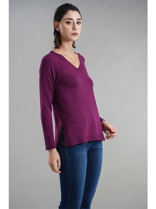 Maglia in viscosa Maida Mila Milano | M1094MELANZANA