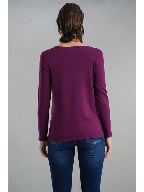 Maglia in viscosa Maida Mila Milano | M1094MELANZANA