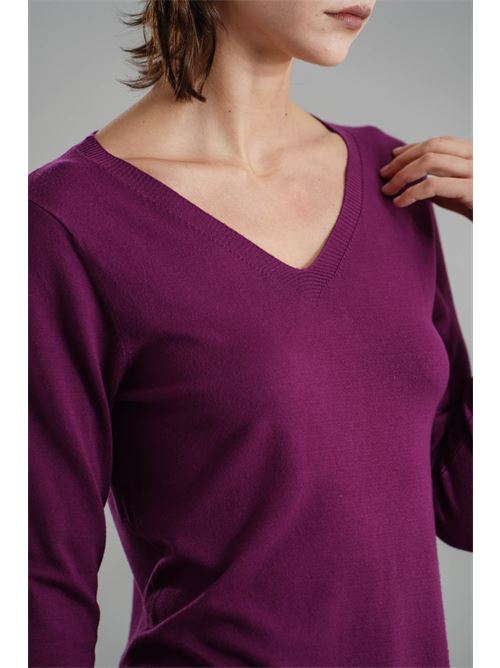 Maglia in viscosa Maida Mila Milano | M1094MELANZANA