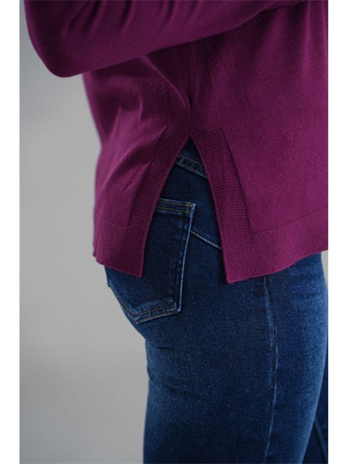 Maglia in viscosa Maida Mila Milano | M1094MELANZANA