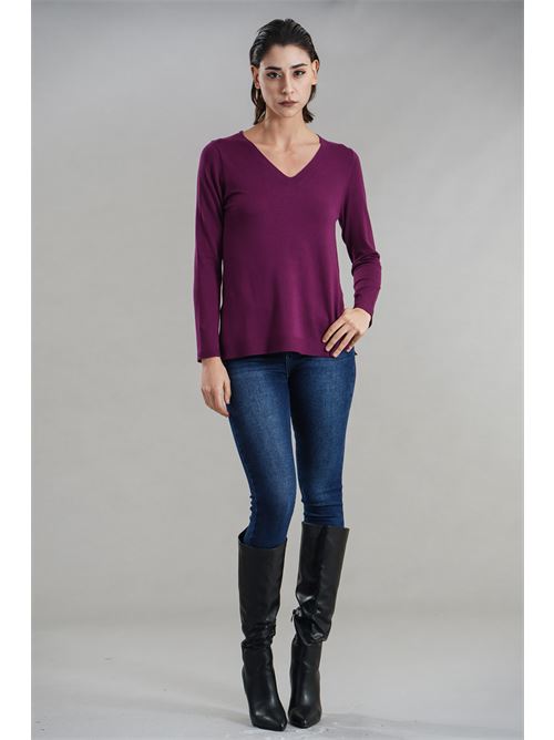 Maglia in viscosa Maida Mila Milano | M1094MELANZANA