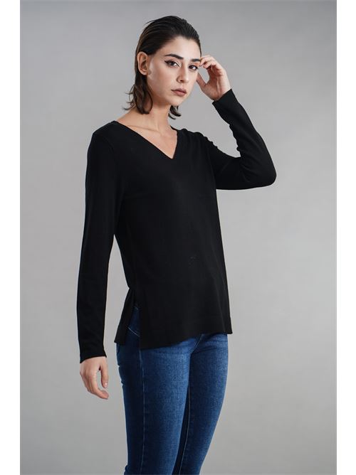 Maglia in viscosa Maida Mila Milano | M1094NERO