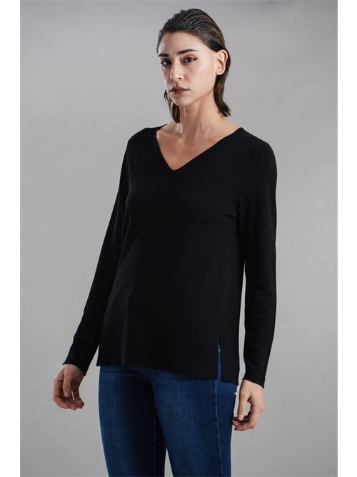Maglia in viscosa Maida Mila Milano | M1094NERO