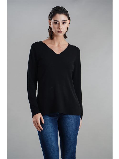 Maglia in viscosa Maida Mila Milano | M1094NERO