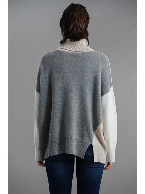 Maglia in misto lana Maida Mila Milano | M1238GRIGIO/BEIGE/PANNA
