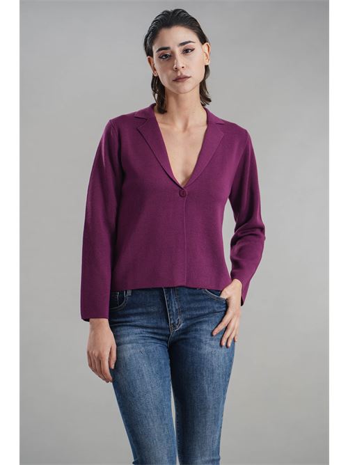 Cardigan misto lana Maida Mila Milano | M6001MELANZANA