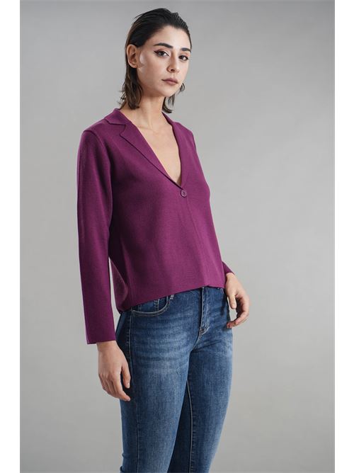 Cardigan misto lana Maida Mila Milano | M6001MELANZANA