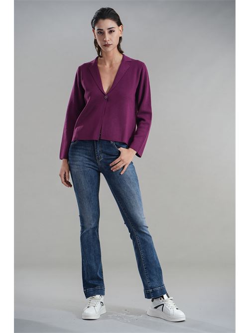 Cardigan misto lana Maida Mila Milano | M6001MELANZANA