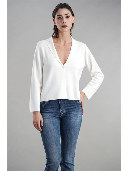 Cardigan in misto lana Maida Mila Milano | M6001PANNA