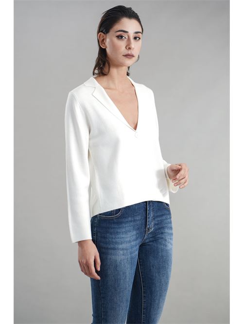 Cardigan in misto lana Maida Mila Milano | M6001PANNA