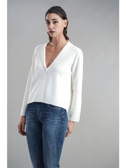 Cardigan in misto lana Maida Mila Milano | M6001PANNA