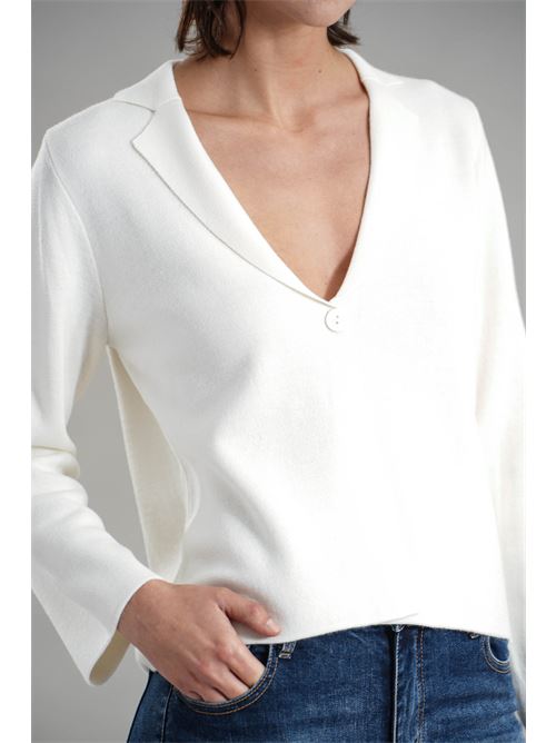 Cardigan in misto lana Maida Mila Milano | M6001PANNA