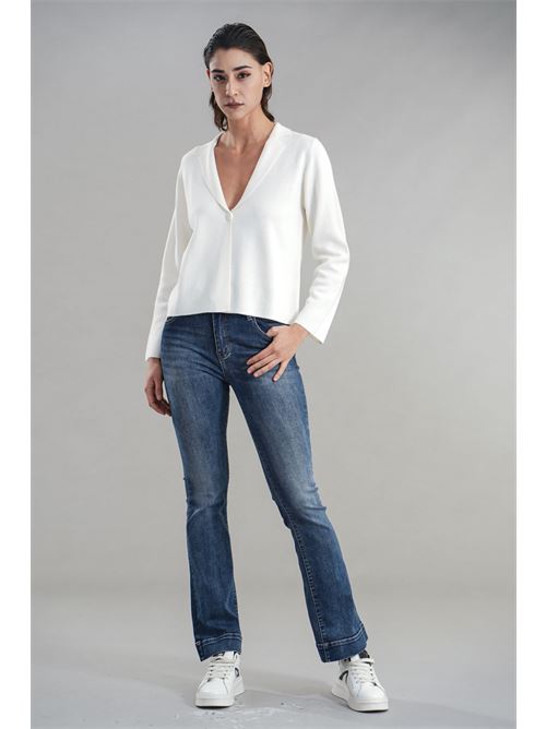 Cardigan in misto lana Maida Mila Milano | M6001PANNA