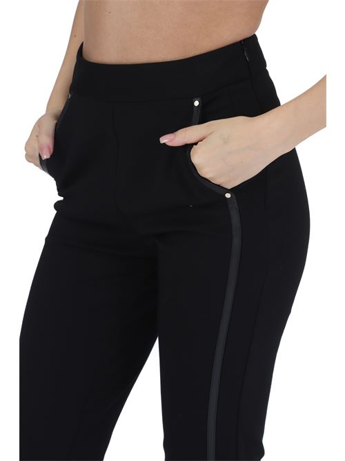 Pantalone in punto milano nero Simona Corsellini | A23CPPA021NERO