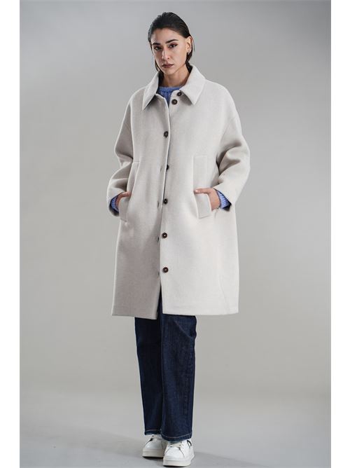 Cappotto in misto lana T_coat | T96VELOURGHIACCIO